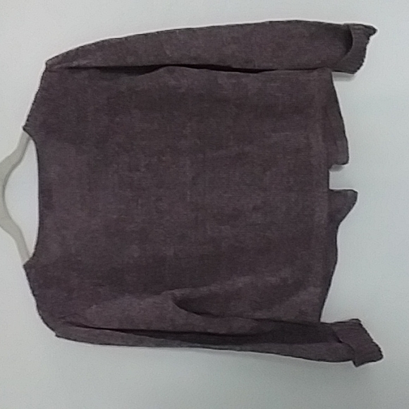 WRAP | linen 3/4 sleeve sweater | purple | 10 - Picture 7 of 8